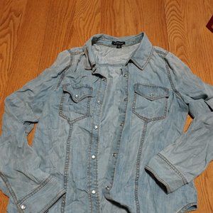 Trouve long sleeved denim Shirt, Size M,